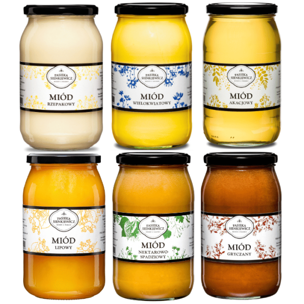 Zestaw miodów 1200g