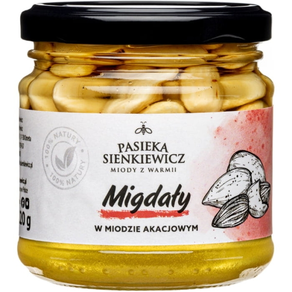 Migdały w miodzie 220g