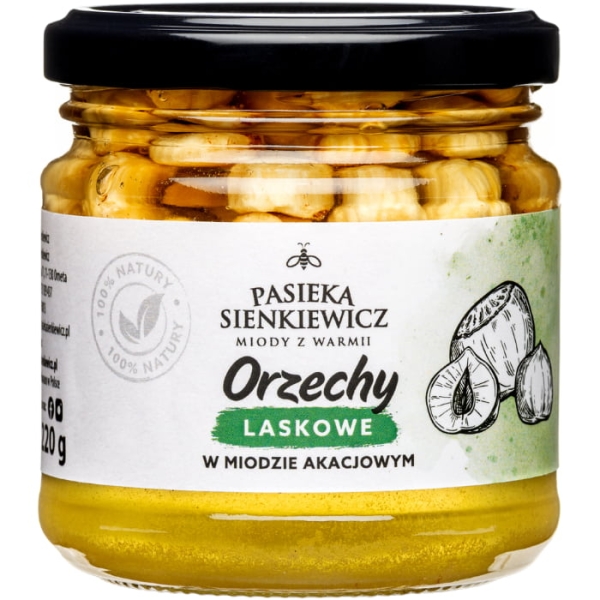 Orzechy laskowe w miodzie 220g