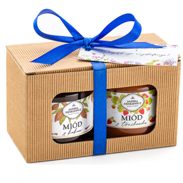 Zestaw miodów z dodatkami na prezent - 2x250g