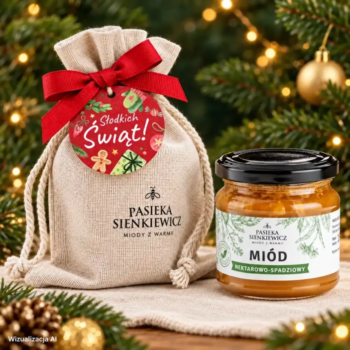 miod-nektarowo-spadziowy-w-worku-na-swieta-1-pasieka-sienkiewicz-wizualizacja-ai.webp